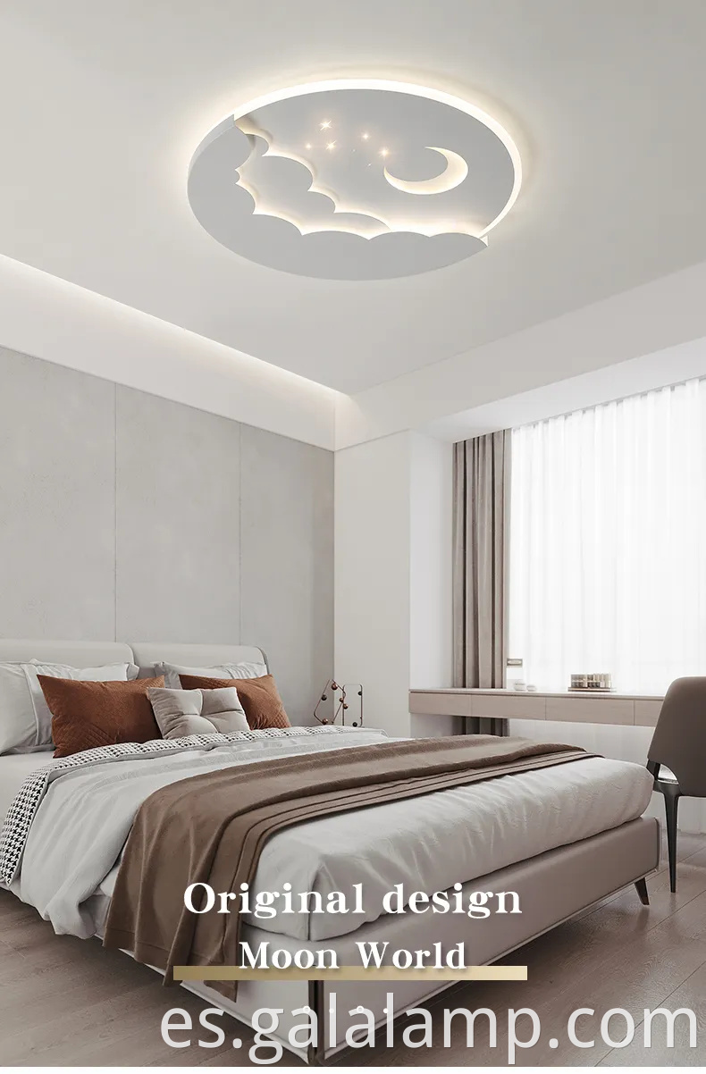 Lámpara creativa de techo de luna de dibujos animados para niños 'habitaciones